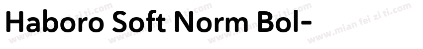 Haboro Soft Norm Bol字体转换
